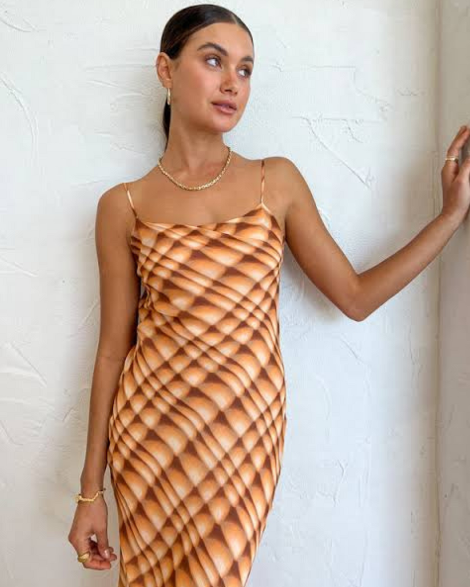knee length dresses for ladies Sol Maxi Dress in Mediterranean Blue main image 1
