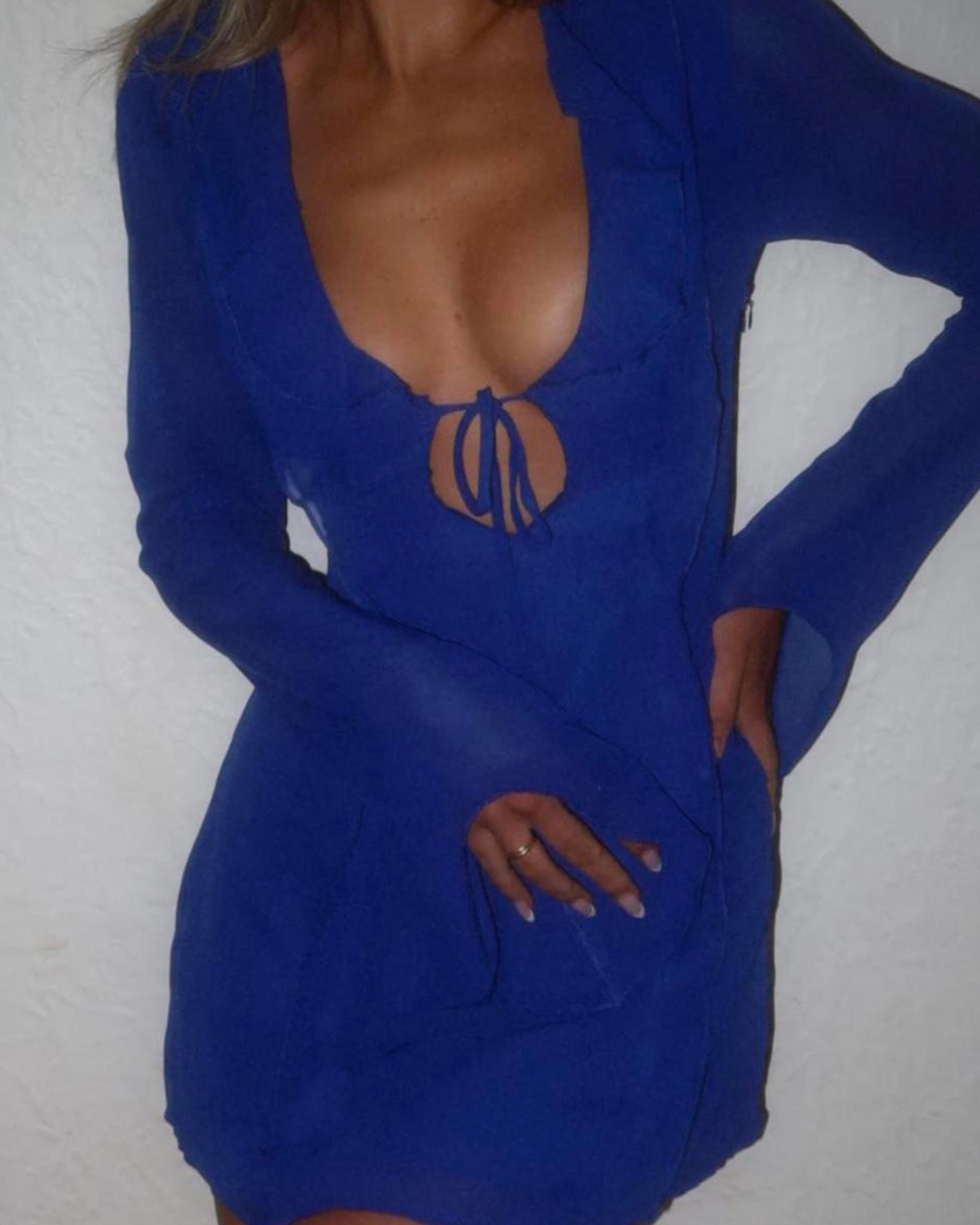 White Fox Boutique Falling to Pieces Dress in Azure WMIYHire White Fox Boutique Falling to Pieces Dress in Azure WMIYHire