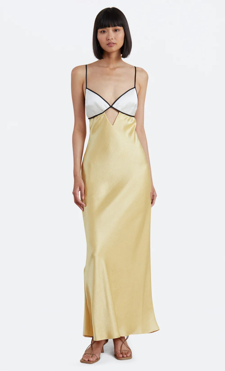 Bec Bridge Nadia Bustier Maxi Dress in Multi Yellow WMIYHire