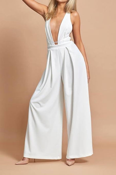 BUY: Natalie Rolt Khloe Jumpsuit White