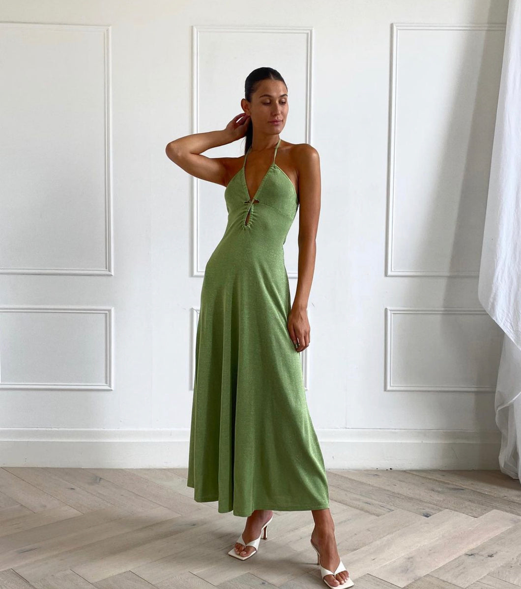 Green bec and outlet bridge dress