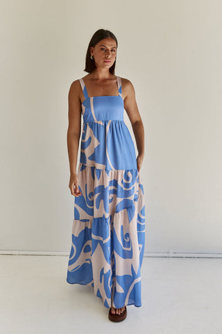 Runway Scout Reeves Maxi Dress in Blue