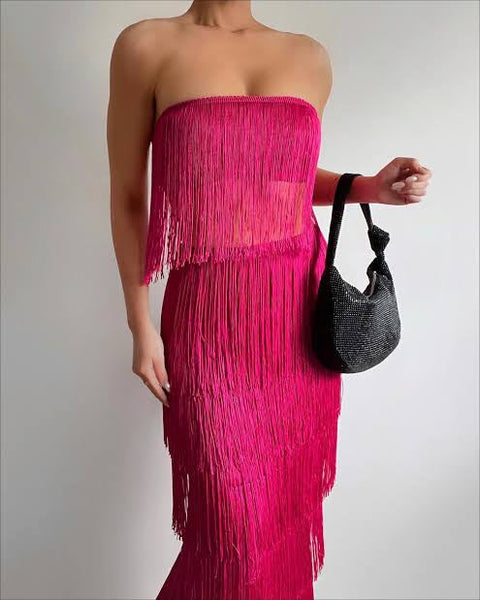 BUY: Showpo Amalee Tassel Set in Pink