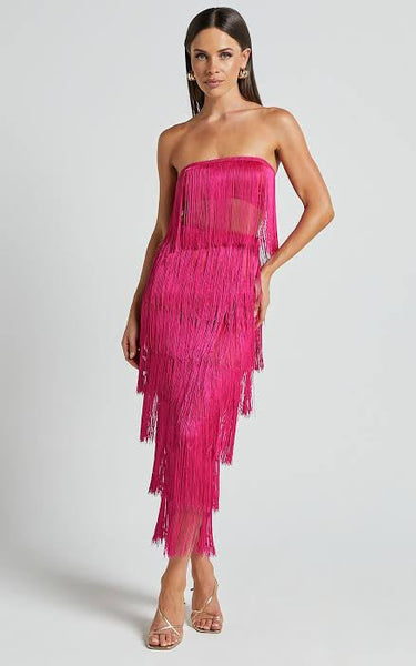 BUY: Showpo Amalee Tassel Set in Pink