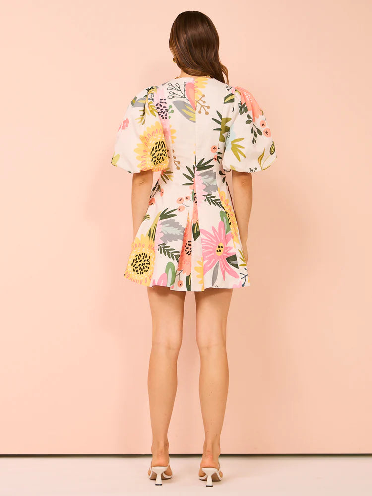 party mini dresses australia By Nicola Wavy Mini Dress In Potpourri – WMIYHire