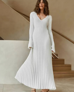 Dissh Reign Sleeved Knit Midi Dress White WMIYHire Dissh Reign Sleeved Knit Midi Dress White WMIYHire