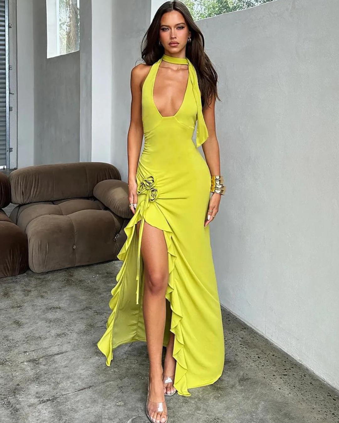 tiger mist dress green SPARROW MAXI DRESS