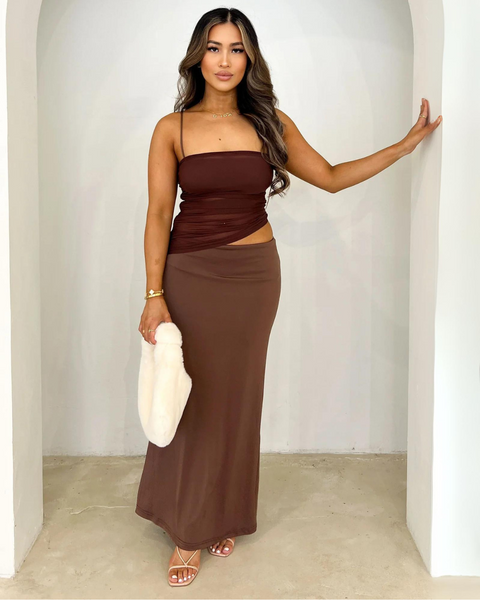 Hussh Pipa Maxi Dress Brown