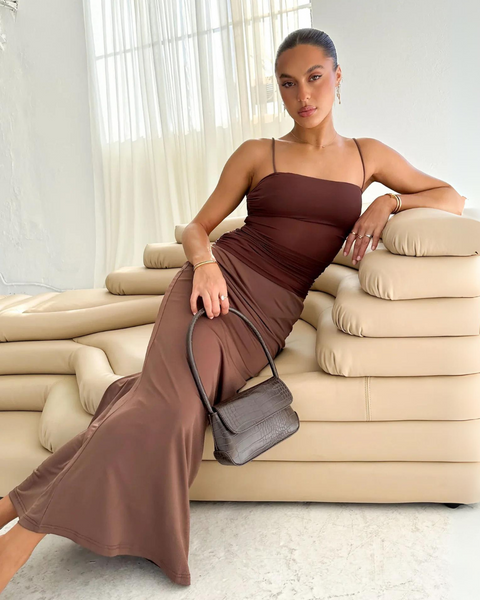 Hussh Pipa Maxi Dress Brown