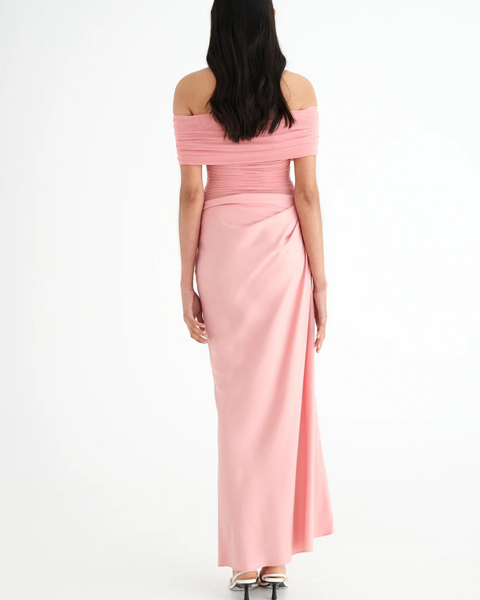 Benni Nico Off-Shoulder Maxi Dress Candy Floss