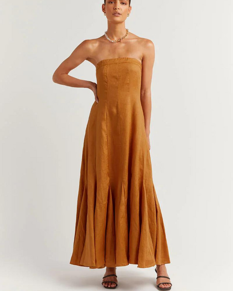 Dissh Rocky Tangerine Linen Maxi