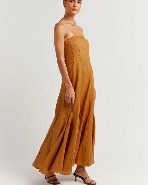 Dissh Rocky Tangerine Linen Maxi