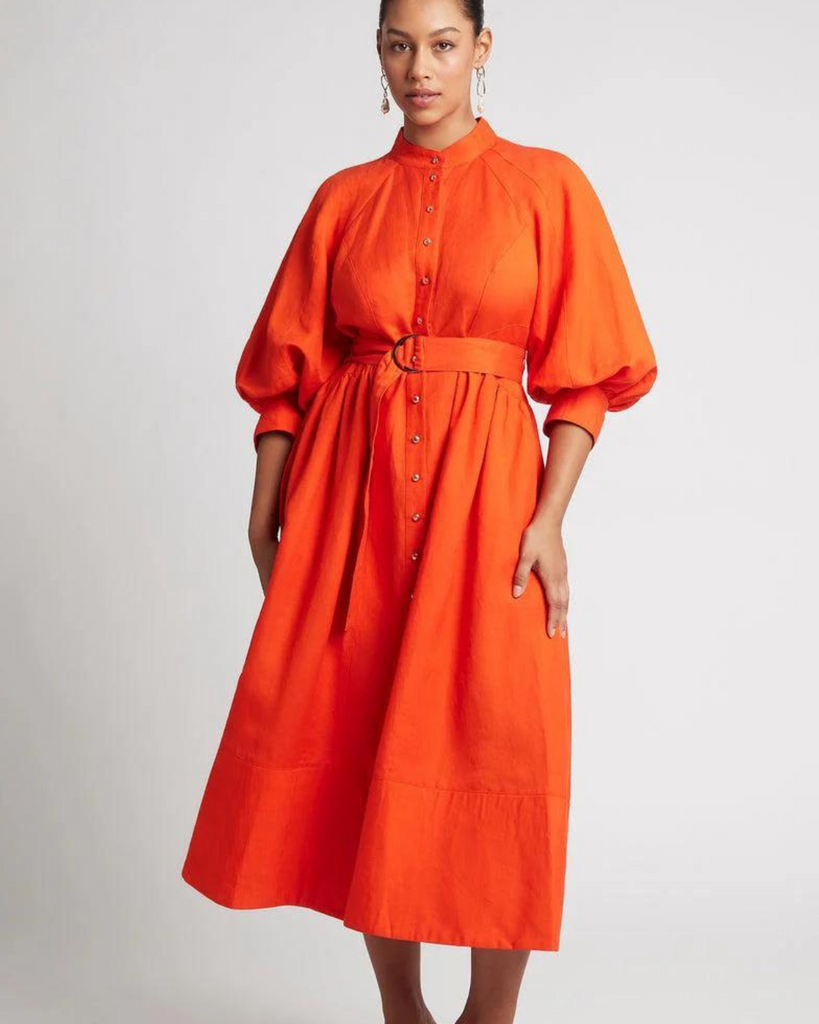 sheike burnt orange dress Sheike satin midi dress, Stunning burnt orange bronze