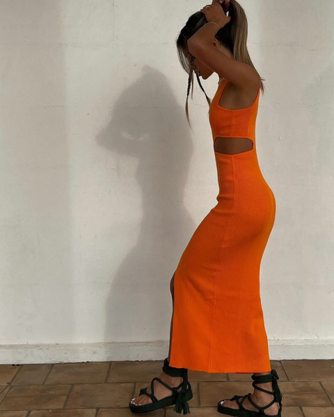 San Sloane Talia Dress Orange