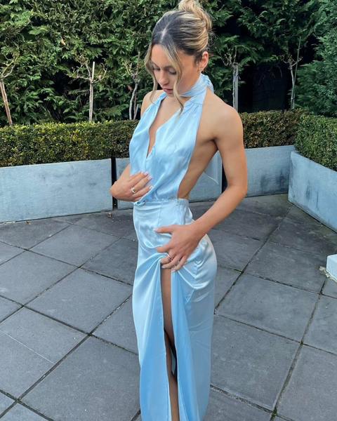 Josephine HJ x NA-KD Scarf Gown Blue