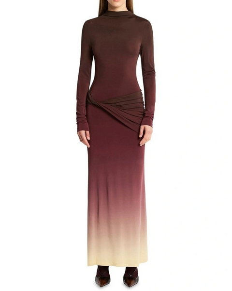 Sass & Bide Life from Jersey Dress Ombre Brown