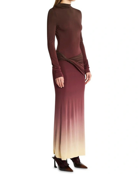 Sass & Bide Life from Jersey Dress Ombre Brown