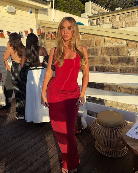 Benni Jade Dress in Scarlet