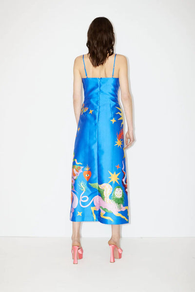 Alemais Guardian Midi Dress in Azure Multi