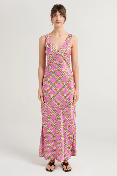 Steele Eadie Dress in Pink Check