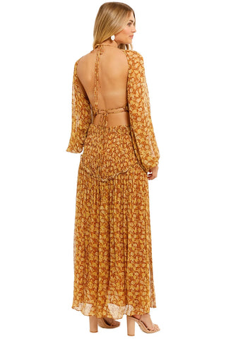 BUY: Shona Joy sunset Cut-Out Dress in Turmeric