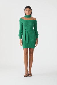 San Sloane Cashel Dress Green