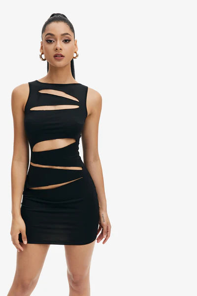 BUY: Solado Cut Out Sleeveless Round Neck Mini Dress