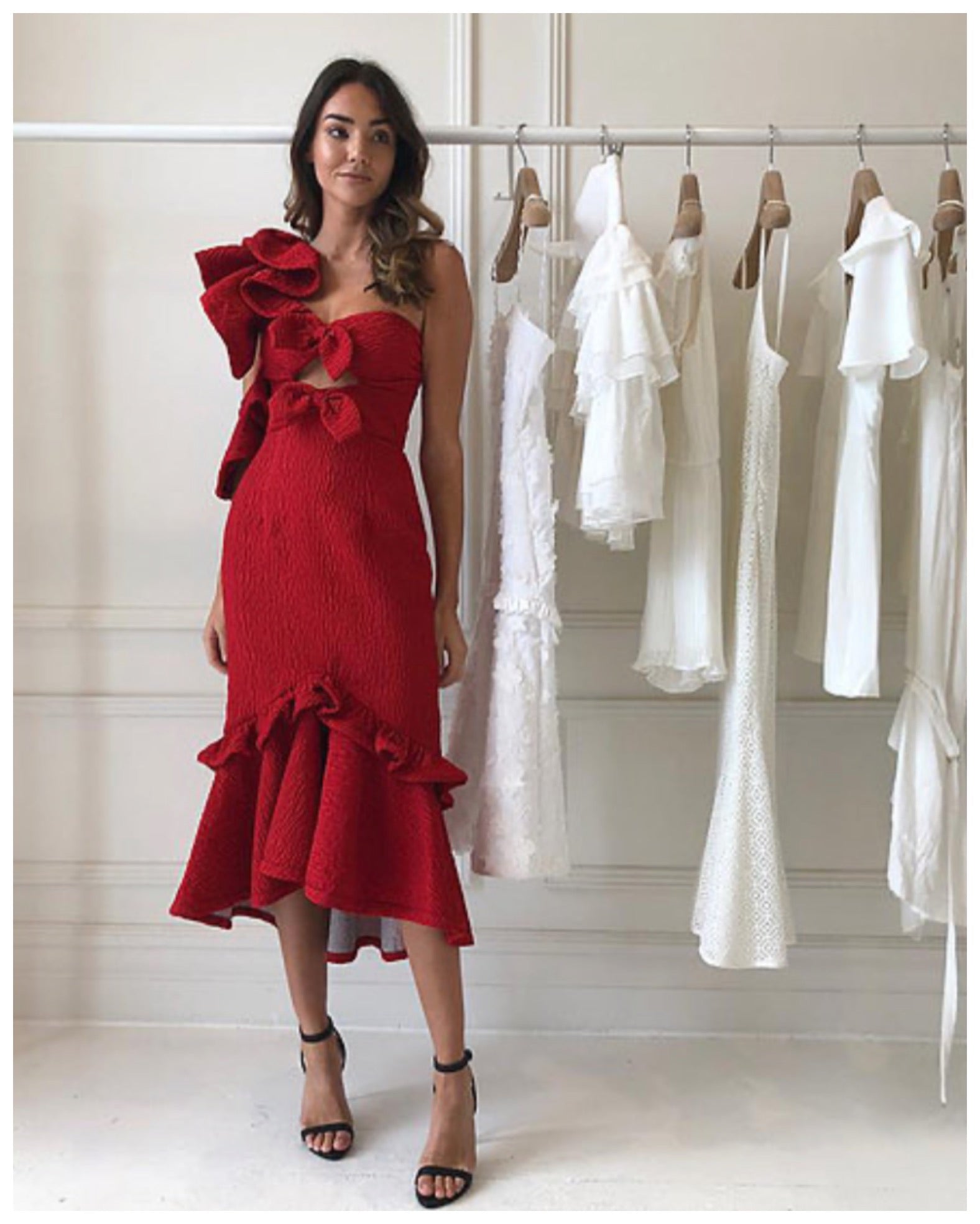 Nicola finetti shop red dress