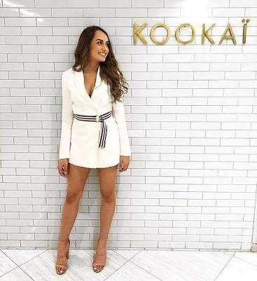 Kookai white ribbon playsuit on sale