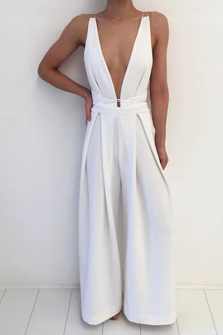 BUY: Natalie Rolt Khloe Jumpsuit White