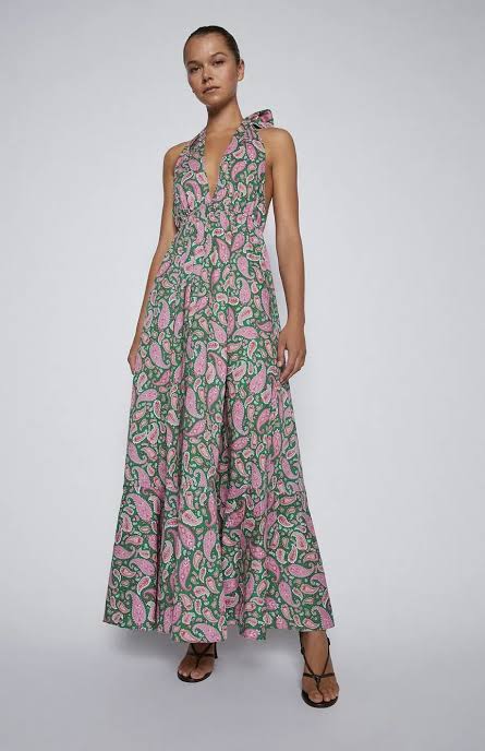 Scanlan Theodore Paisley Halter Maxi Dress