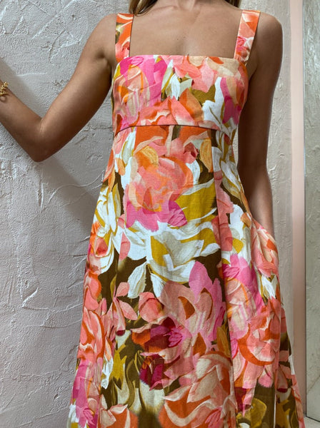 Acler Tate Dress in Pink Bouquet