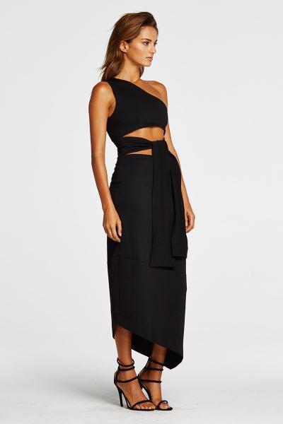 maurie and eve black one shoulder dress Maurie & Eve - After Midnight Dress in Black